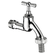 Wasserhahn aus Metall mit Kreuzgriff