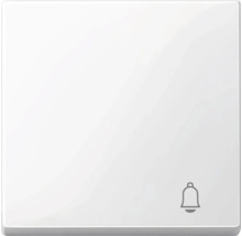 Weißer Klingeltaster mit Klingelsymbol