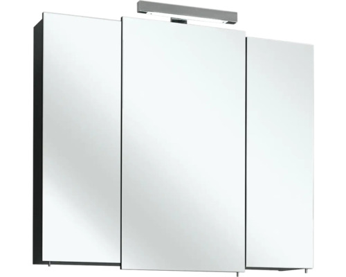 Spiegelschrank Pelipal Mainz Livorno I 68 x 20 x 73 cm anthrazit 3-türig IP 44 Spiegelschrank mit drei Türen und Beleuchtung