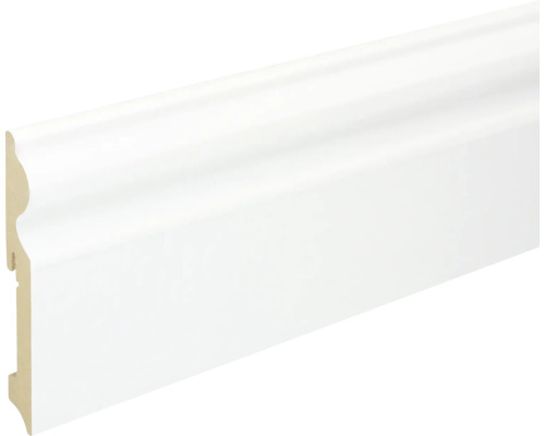 Weiße Sockelleiste aus Holz