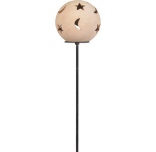 Gartenstecker mit Kugel und Stern- sowie Mondmuster