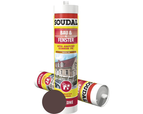 Soudal 1K Bau & Fenstersilikon teak 300 ml-0