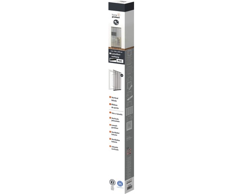 Verpackung einer Lamellenvorhang-Tür von Home Protect aus PVC
