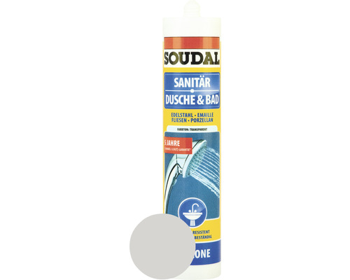 Soudal Dusche & Bad Silikon silbergrau 300 ml