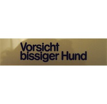 Warnschild: Vorsicht bissiger Hund