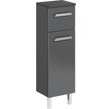 Grauer Badezimmer-Unterschrank mit zwei Schubladen und Beinen