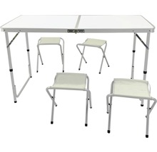 Klapptisch mit vier Hockern für Camping und Outdoor