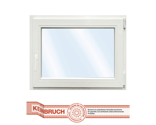 Kunststofffenster 1-flg. RC2 VSG ARON Basic weiß 900x700 mm DIN Rechts