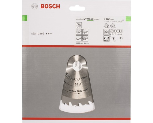 Bosch Sägeblatt Standard for Wood, 165 Millimeter Durchmesser