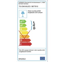 Energielabel für LED Lampe mit fest verbauten LEDs.