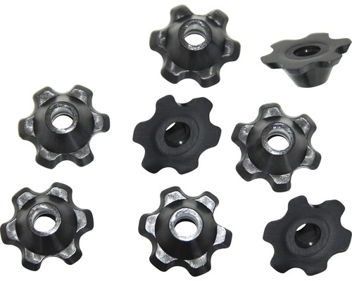 Mehrere Sterngriffmuttern aus Metall