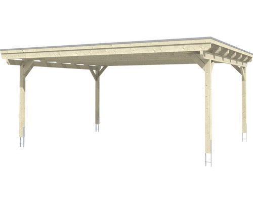 Holzcarport mit Flachdach