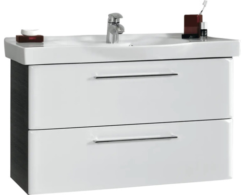 Waschtischunterschrank pelipal Sera 86 cm weiß graphit | HORNBACH