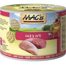Mac''s Katzenfutter Kalb und Pute in einer Konservendose