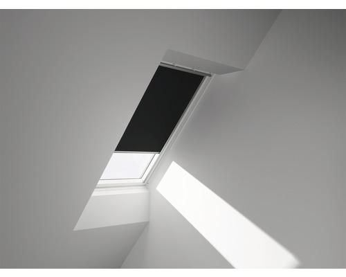 VELUX Verdunkelungsrollo uni schwarz manuell Rahmen aluminium DKL Y23 3009S