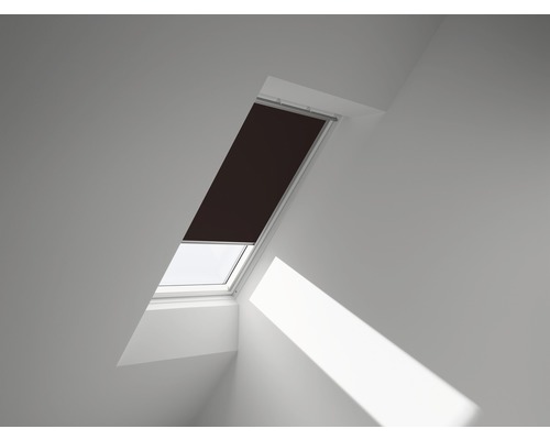 VELUX Verdunkelungsrollo uni dunkelbraun manuell Rahmen aluminium DKL Y35 4559S