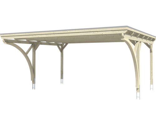 Carport aus Holz mit Metalldach