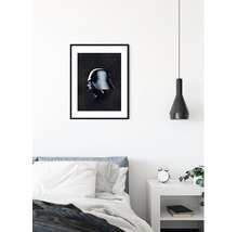 Dekoratives gerahmtes Darth Vader Poster im Schlafzimmer über dem Bett