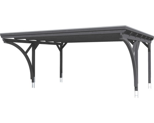 Freistehender Carport aus Holz mit Flachdach