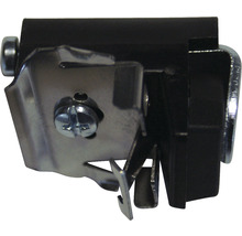 Detailansicht eines mechanischen Bauteils mit Metallhalterung und Schrauben