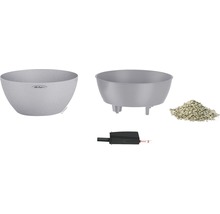 Blumenkasten-Set mit Pflanzeinsatz, Wasserstandsanzeiger und Substrat