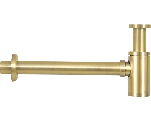 Differnz Tassensiphon für Handwaschbecken 1 1/4 Zoll x 32 mm gold matt 30.412.67 Siphon aus Metall