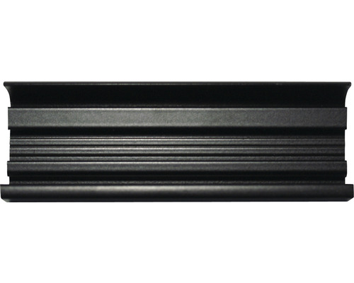 U-Seitenführung S3 22mm schwarz für Plissee nach Maß