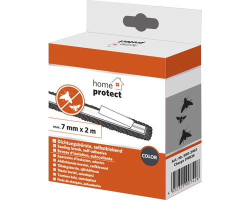 Verpackung einer selbstklebenden Dichtungsbürste, maximal 7 mm x 2 m