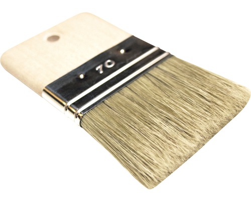 Flachpinsel mit Holzgriff, 70 Millimeter
