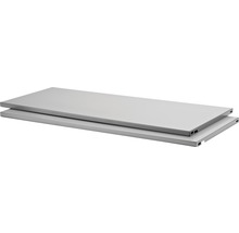 Stahlfachboden B 800 x T 300 mm silber, 2 Stück-thumb-0