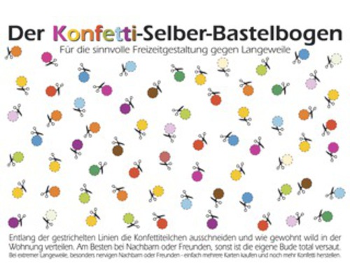 Postkarte Der Konfetti-Selber-Bastelbogen 14,8x10,5 cm