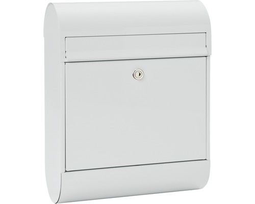 MEFA Briefkasten Stahl pulverbeschichtet BxHxT 360/465/168 Ruby 864 weiß RAL 9016 Briefkasten aus Stahl mit Schloss
