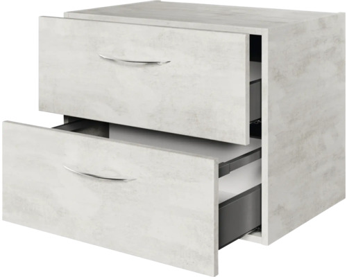 Hängender Waschtischunterschrank mit zwei Schubladen