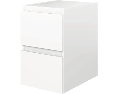 Unterschrank pelipal Xpressline 4035 2 Auszüge Breite 30 cm weiß mit Grifffuge Weißer Waschtischunterschrank mit zwei Schubladen