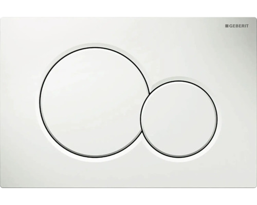 Betätigungsplatte GEBERIT Sigma 01 Platte weiß glänzend / Taster weiß glänzend 115.770.11.5
