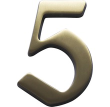 Hausnummer Bronze satiniert "5" 120 mm