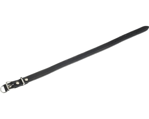 Halsband Karlie Rondo mit Zugentlastung Gr. XXXL 40 mm 62 cm schwarz Schwarzes Hundehalsband aus Leder mit Schnalle und D-Ring