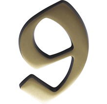 Hausnummer Bronze satiniert "9" 120 mm