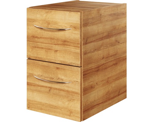 Unterschrank pelipal Xpressline 2 Auszüge 4035 Breite 30 cm Eiche Riviera mit Griff Schrank mit zwei Schubladen aus Holz
