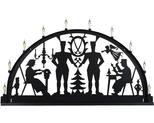 Lichterbogen mit weihnachtlichen Motiven