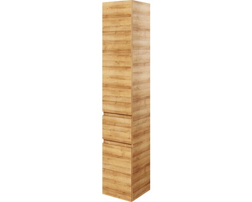Hochschrank pelipal Xpressline 4035 Breite 30 cm Eiche Riviera mit Grifffuge Hochschrank mit zwei Schubladen in Holzoptik