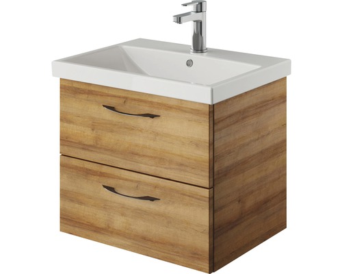 Waschtischunterschrank mit zwei Schubladen und Waschbecken