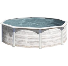 Aufstellpool mit Holzverkleidung