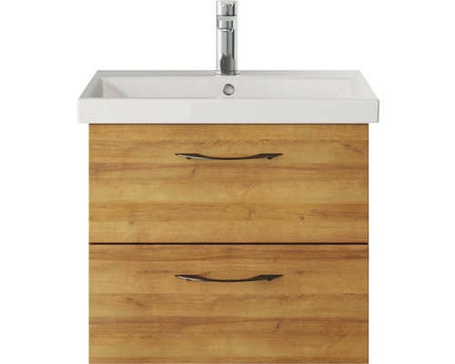 Waschtischunterschrank mit zwei Schubladen, Waschbecken und Armatur