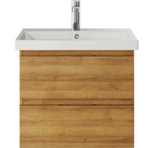 Waschtischunterschrank mit zwei Schubladen, Waschbecken und Armatur