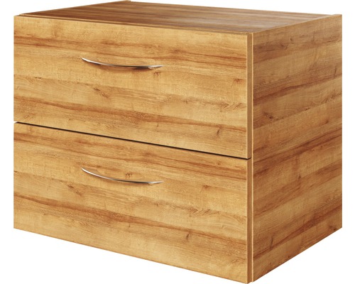 Unterschrank pelipal Xpressline 4035 2 Auszüge Breite 60 cm Eiche Riviera mit Griff Wandschrank mit zwei Schubladen im Holzdekor