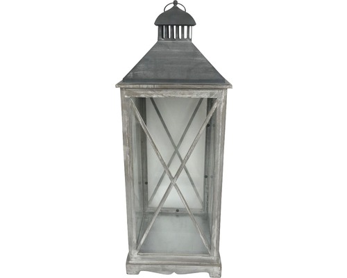 Dekorative Laterne mit Holzrahmen und Glaseinsätzen