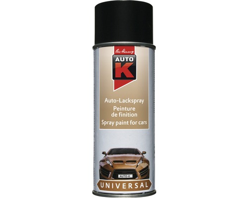 Auto-K Universal Lackspray schwarz seidenglänzend 400 ml Auto K Lackspray für Autos
