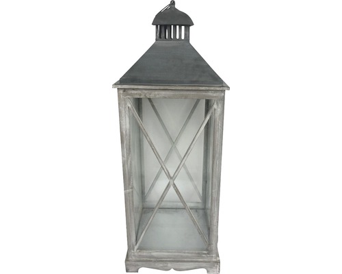 Dekorative graue Holzlaterne für den Innen- und Außenbereich