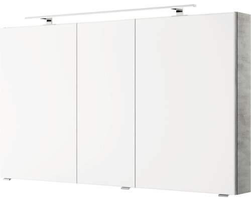 Badezimmerschrank mit drei Türen und Beleuchtung